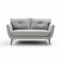 Divano grigio con imbottitura in tessuto dimensioni 150 x 90 x 80cm