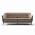 Divano in tessuto beige 210 x 90 x 85cm con struttura in metallo e seduta confortevole